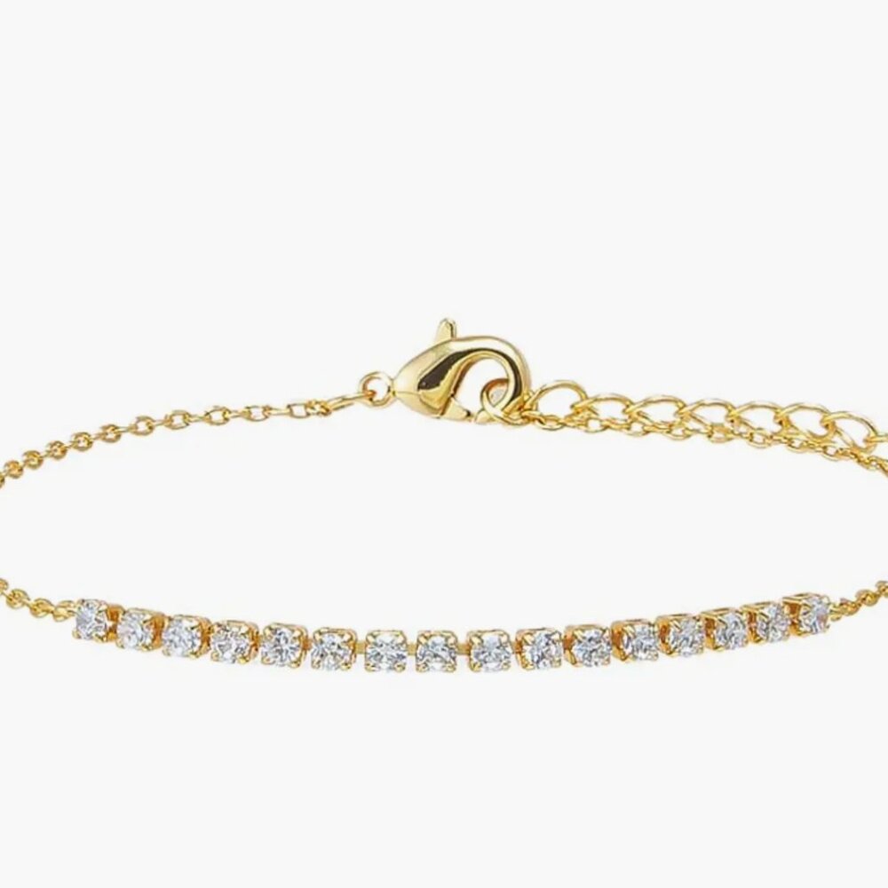 NEW IN BOX By Adina Eden Colored Four Prong Half Tennis Bracelet